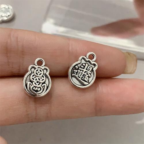 Zinc Alloy Pendants Ingot antique silver color plated DIY Sold By Bag