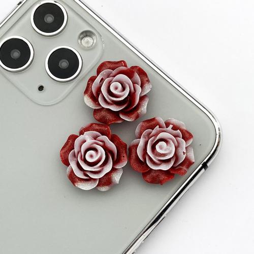 Resin Cell Phone DIY Kit, Rose, du kan DIY, flere farver til valg, 19x19mm, Solgt af PC