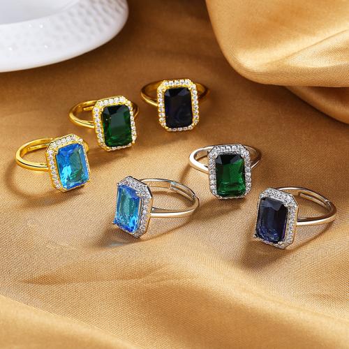 Cubic Zirconia Micro Pave Brass Ring fashion jewelry & micro pave cubic zirconia & for woman Sold By PC