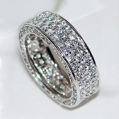 Cubic Zirconia Micro Pave Brass Ring & micro pave cubic zirconia & for woman Sold By PC