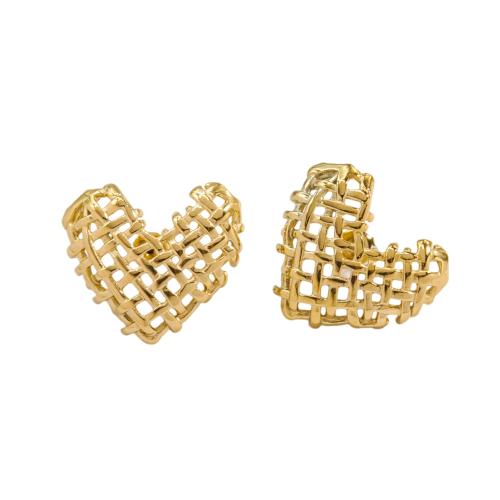 Stainless Steel Stud Earrings 304 Stainless Steel Heart Vacuum Ion Plating fashion jewelry & for woman Sold By Pair