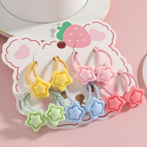 Ponytail Holder Resin with Rubber Band for children mixed colors Sold By Set