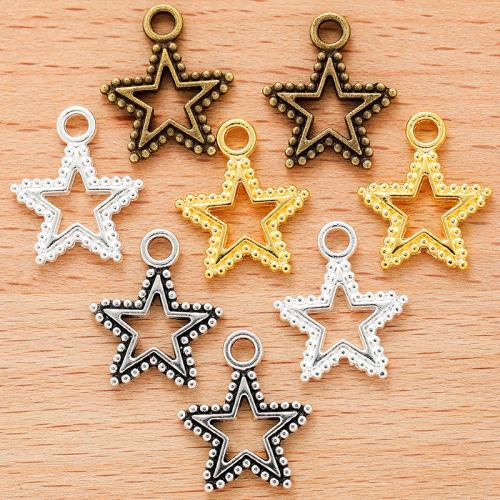 Cink Alloy Star Privjesak, Zvijezda, pozlaćen, možete DIY, više boja za izbor, 17x15mm, 100računala/Torba, Prodano By Torba