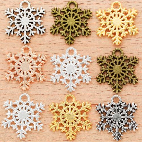 Zinc Alloy Pendants Snowflake plated DIY Sold By Bag