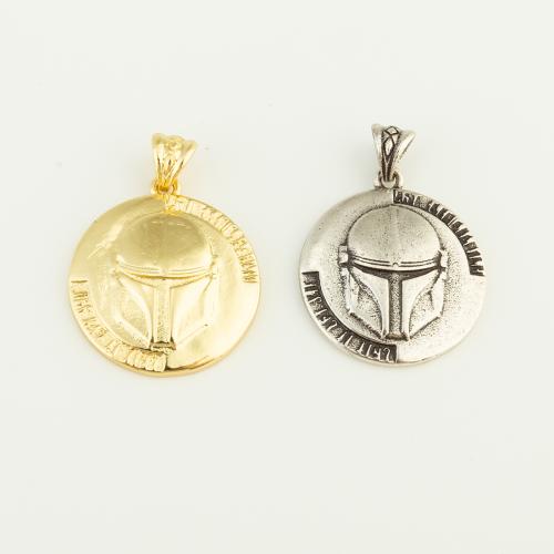 Brass Jewelry Pendants Round plated DIY nickel lead & cadmium free Sold By PC