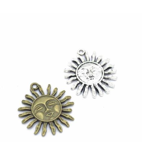 Zinc Alloy Pendants Sun plated DIY Sold By Bag