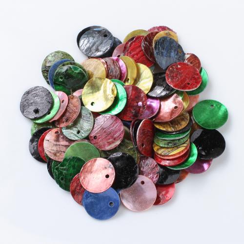 Shell Pendants Capiz Shell Round DIY mixed colors 15mm Sold By Bag