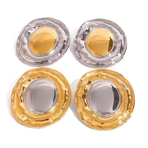 Stainless Steel Stud Earrings 304 Stainless Steel plated for woman Sold By Pair