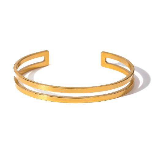 Bracelet en acier inoxydable, Acier inoxydable 304, Placage, pour femme, Or, Vendu par PC