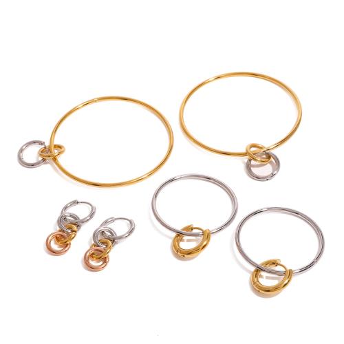 Fashion Stainless Steel Jewelry Sets 304 Stainless Steel plated & for woman gold Sold By PC