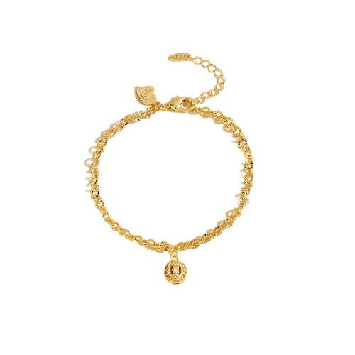 Ciúbach Zirconia Micrimhilseogra réiteodh Bracelet Prás, plátáilte, micrea réiteach zirconia ciúbach & do bhean, óir, Díolta De réir PC