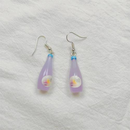 Zinc Alloy Drop Earrings with Plastic plated for woman Sold By Pair