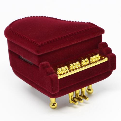 Multifunctional Jewelry Box Flocking Fabric portable & dustproof red Sold By PC