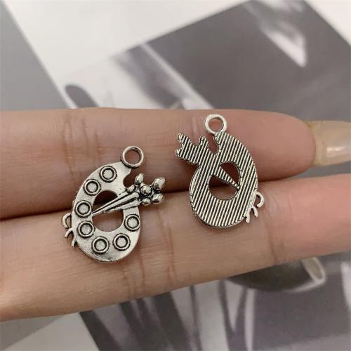 Zinc Alloy Pendants color plate with brush antique silver color plated DIY Sold By Bag