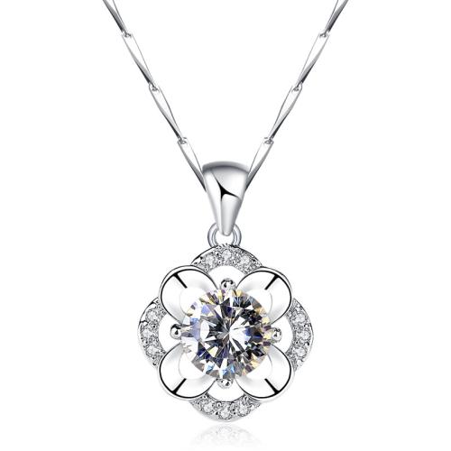 Cubic Zirconia Micro Pave 925 Sterling Silver Pendant DIY & micro pave cubic zirconia Sold By PC