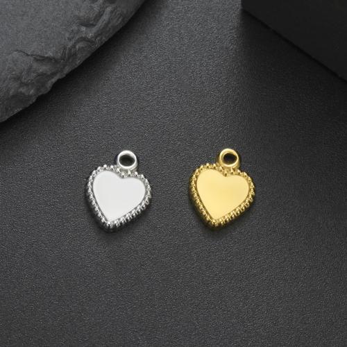 Stainless Steel Heart Pendants 304 Stainless Steel DIY Sold By PC