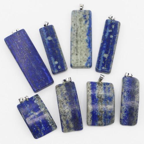 Natural Lapis Lazuli Pendants with Iron & 304 Stainless Steel & DIY Sold By PC