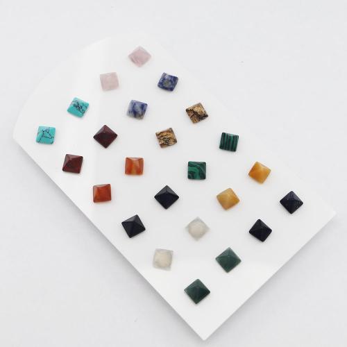 Gemstone Fülbevaló, Természetes kő, divat ékszerek & egynemű & különböző méretű a választás, több színt a választás, 12párok/Set, Által értékesített Set