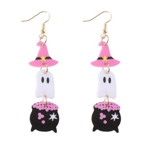 Acrylic Jewelry Earring printing Halloween Design & fashion jewelry & for woman Sold By Pair