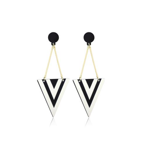 Acrylic Jewelry Earring printing & for woman white and black Sold By Pair