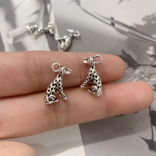 Zinc Alloy Animal Pendants Dog antique silver color plated DIY Sold By Bag