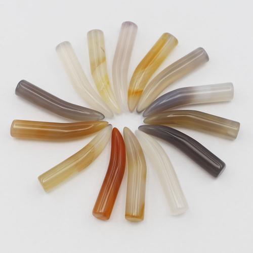 Fashion Decoration Agate Horn polished DIY Random Color Sold By PC