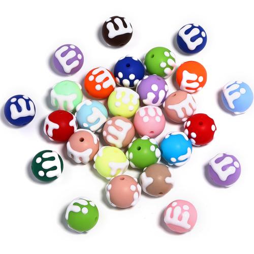 Acrylic Jewelry Beads Round DIY & enamel 17mm Sold By Bag