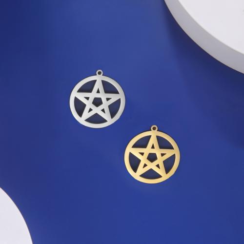 Stainless Steel Pendants 304 Stainless Steel Round plated DIY & hollow Sold By PC