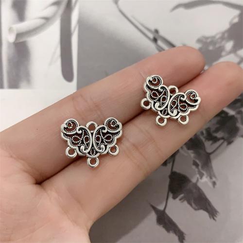 Zinc Alloy Connector antique silver color plated DIY & 1/3 loop Sold By Bag