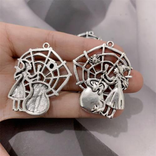 Zinc Alloy Pendants Sorcerer antique silver color plated DIY Sold By Bag