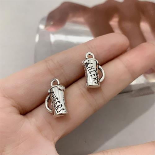 Zinc Alloy Pendants Cup antique silver color plated DIY Sold By Bag