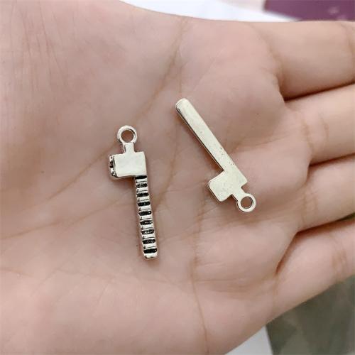 Zinc Alloy Pendants Axe antique silver color plated DIY Sold By Bag