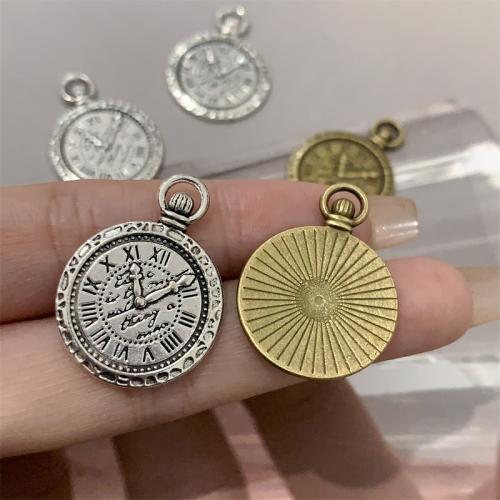 Zinc Alloy Pendants Clock plated DIY Sold By Bag