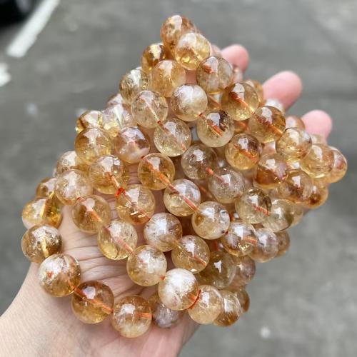 Citrine Bracelet Round handmade Unisex Grade AA Length Approx 6-9 Inch Sold By PC