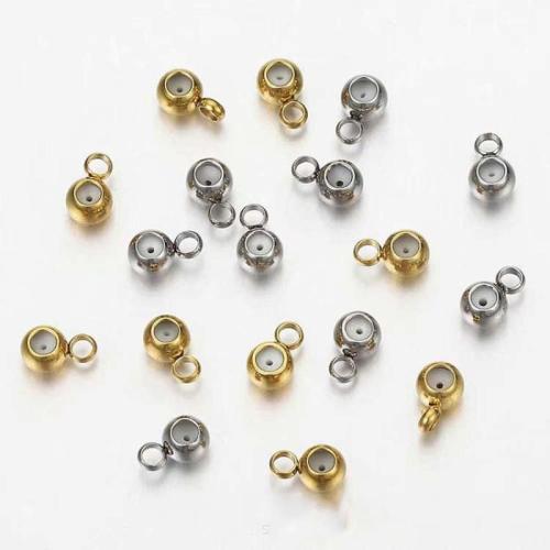 304 Stainless Steel Stopper Beads plated DIY Sold By Bag