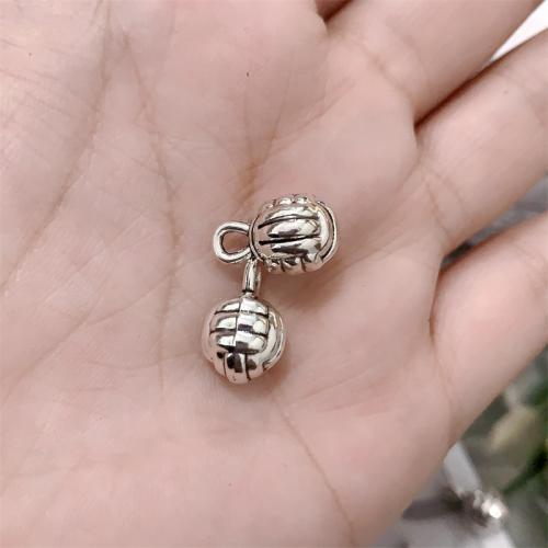 Zinc Alloy Pendler, Volleyball, antik sølv farve forgyldt, du kan DIY, 9x14mm, 100pc'er/Bag, Solgt af Bag