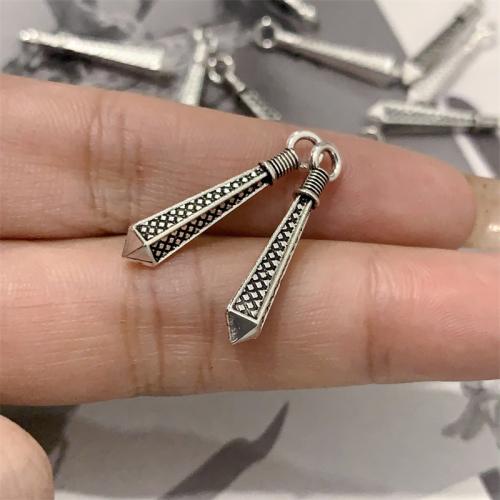 Zinc Alloy Pendants Rhombus plated DIY Sold By Bag