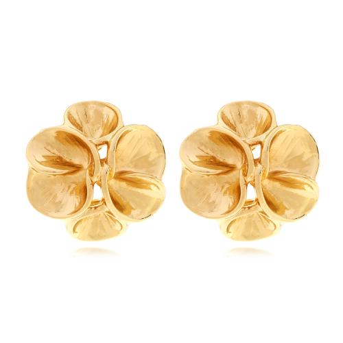 Lo zinco in lega Stud Earring, lega in zinco, gioielli di moda & per la donna, dorato, 27x27mm, Venduto da coppia