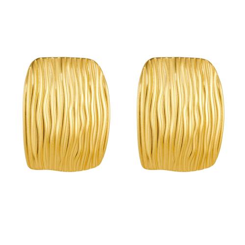 Stainless Steel Stud Earrings 304 Stainless Steel gold color plated fashion jewelry & for woman golden Sold By Pair