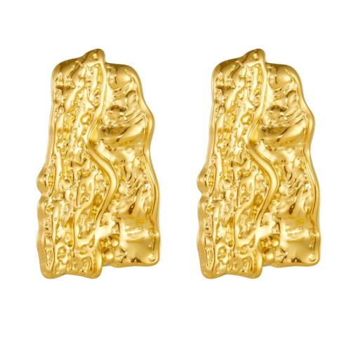 Roestvrij staal Stud Earrings, 304 roestvrij staal, gold plated, mode sieraden & voor vrouw, gouden, 20x35mm, Verkocht door pair