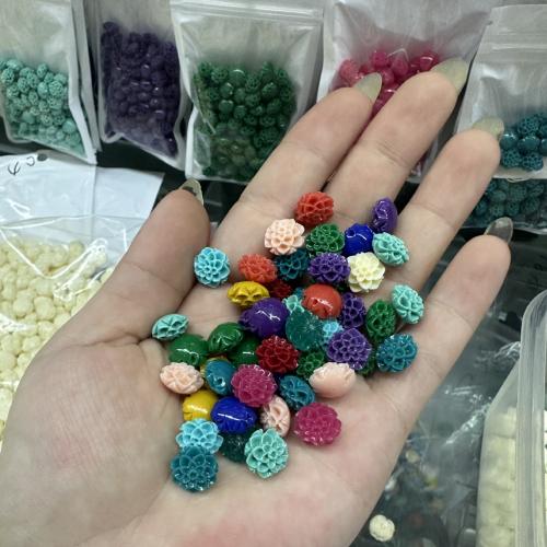 Natural Freshwater Shell Beads Flower DIY & carved 10mm Sold By Bag