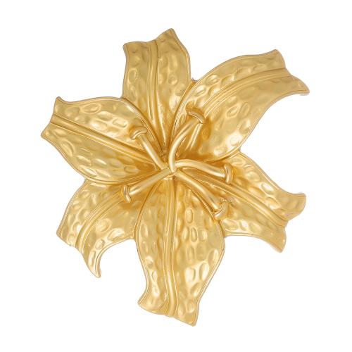 Zinc Alloy Brooches Flower plated fashion jewelry & Unisex golden Sold By PC