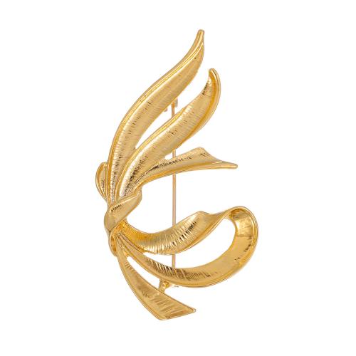 Zinc Alloy Brooches Bowknot KC gold color plated fashion jewelry & Unisex & hollow Sold By PC