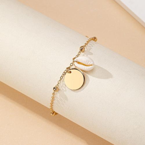 Iron Bracelet with Shell plated for woman gold Sold By PC