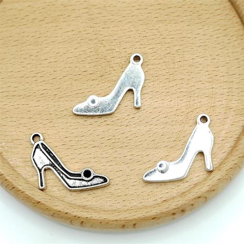 Zinklegering Schoenen Hangers, Zinc Alloy, antiek zilver plated, DIY, 24x20mm, 100pC's/Bag, Verkocht door Bag