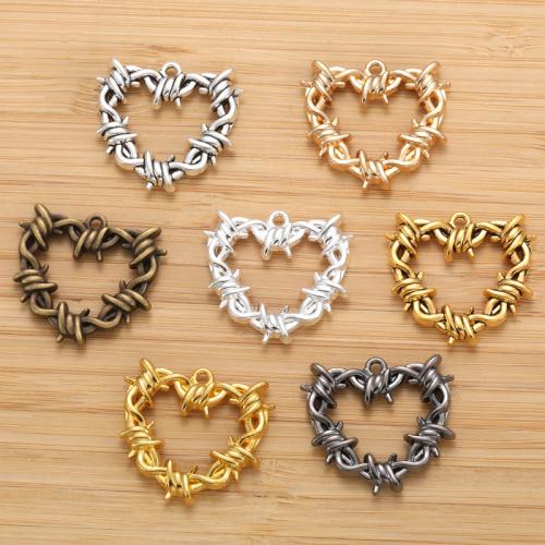 Zinc Alloy Heart Pendants plated DIY nickel lead & cadmium free Sold By Bag