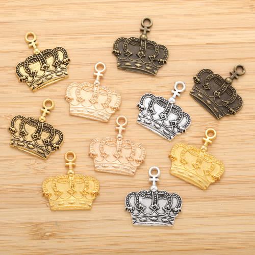 Zinc Alloy Crown Pendants plated DIY nickel lead & cadmium free Sold By Bag