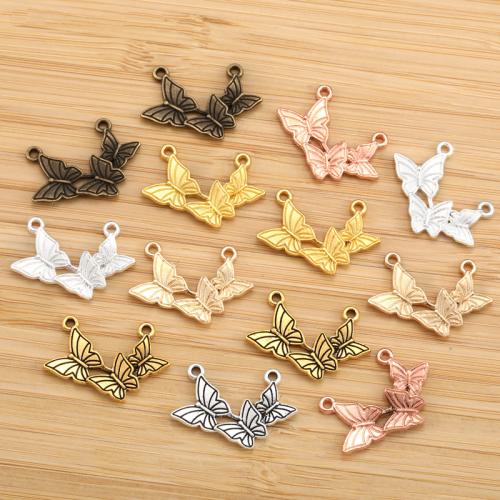 Zinc Alloy Animal Pendler, Butterfly, forgyldt, du kan DIY, flere farver til valg, nikkel, bly & cadmium fri, 18x26mm, 100pc'er/Bag, Solgt af Bag