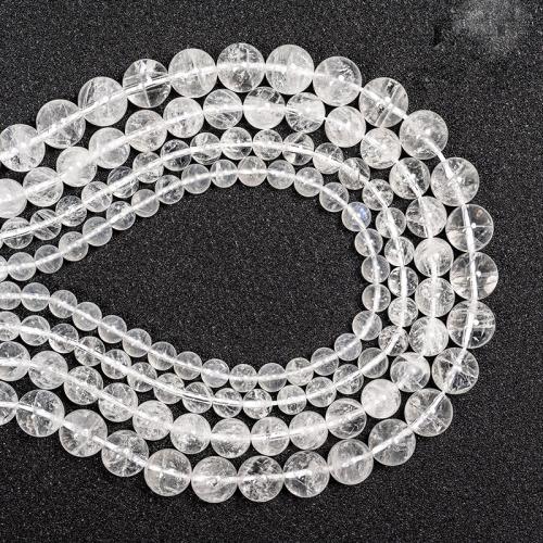 Natural Quartz Jewelry Beads Phantom Quartz Round DIY white Sold By Strand