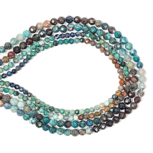 Turquoise Beads Phoenix Turquoise Round DIY mixed colors Sold By Strand